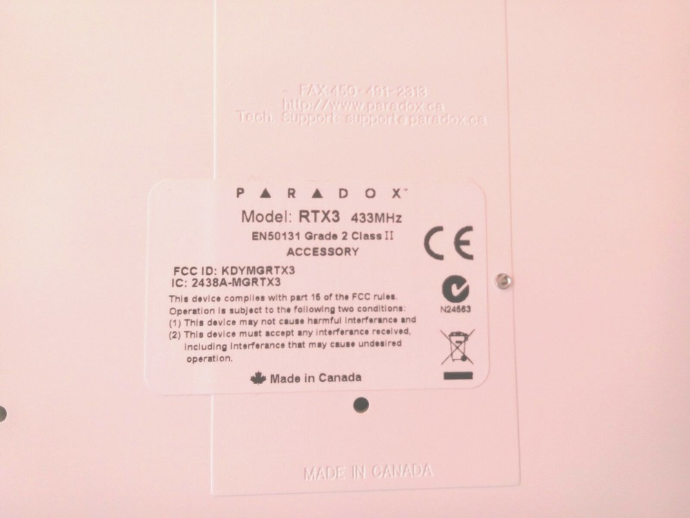 Paradox RTX3 433MHz (formerly MG-RTX3) Wireless Expansion Module