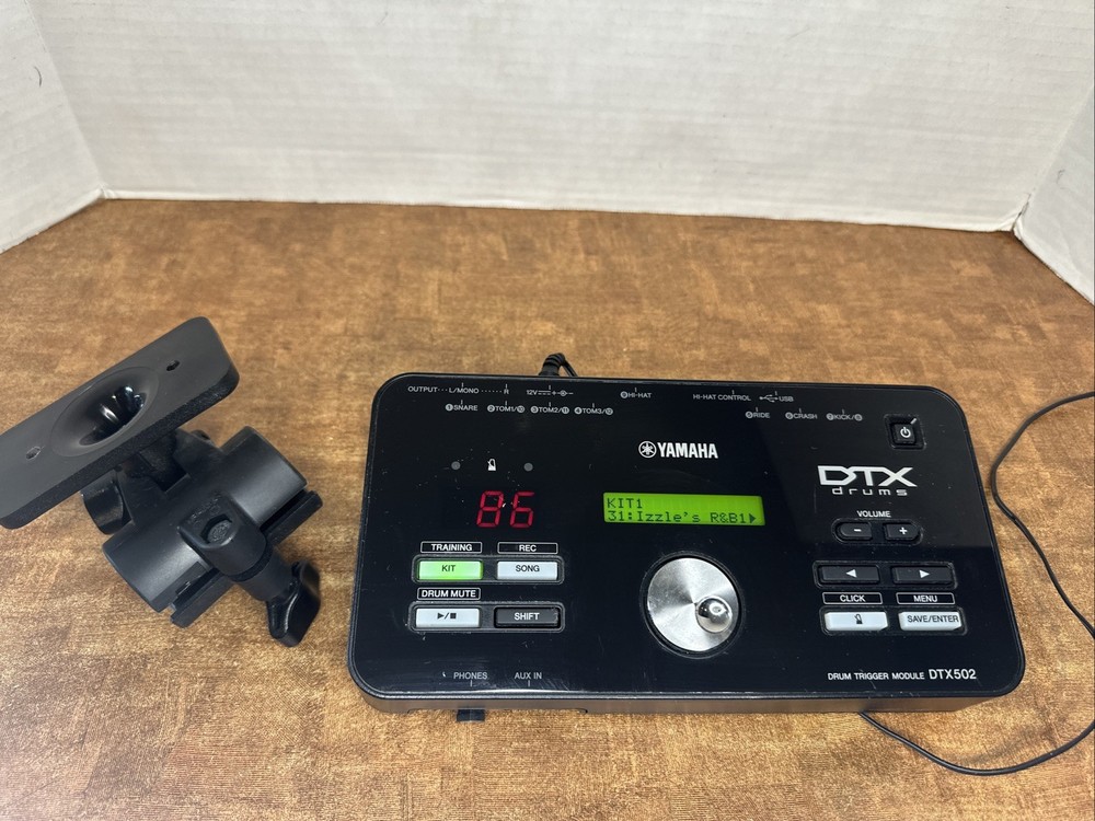 Yamaha DTX Electronic Drum Trigger Module DTX502 Series TESTED W Mount, Cable