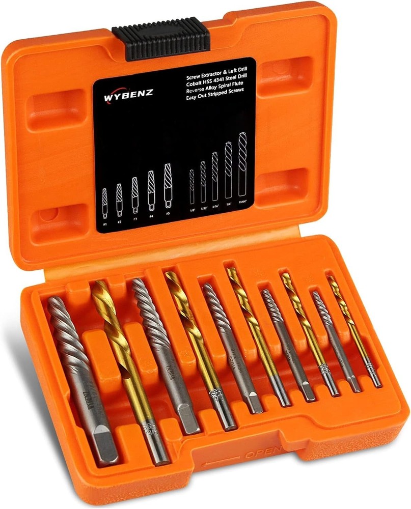 14Pcs Screw Extractor and Left Hand Drill Bits Set, Easy Out Screw Extractor Set