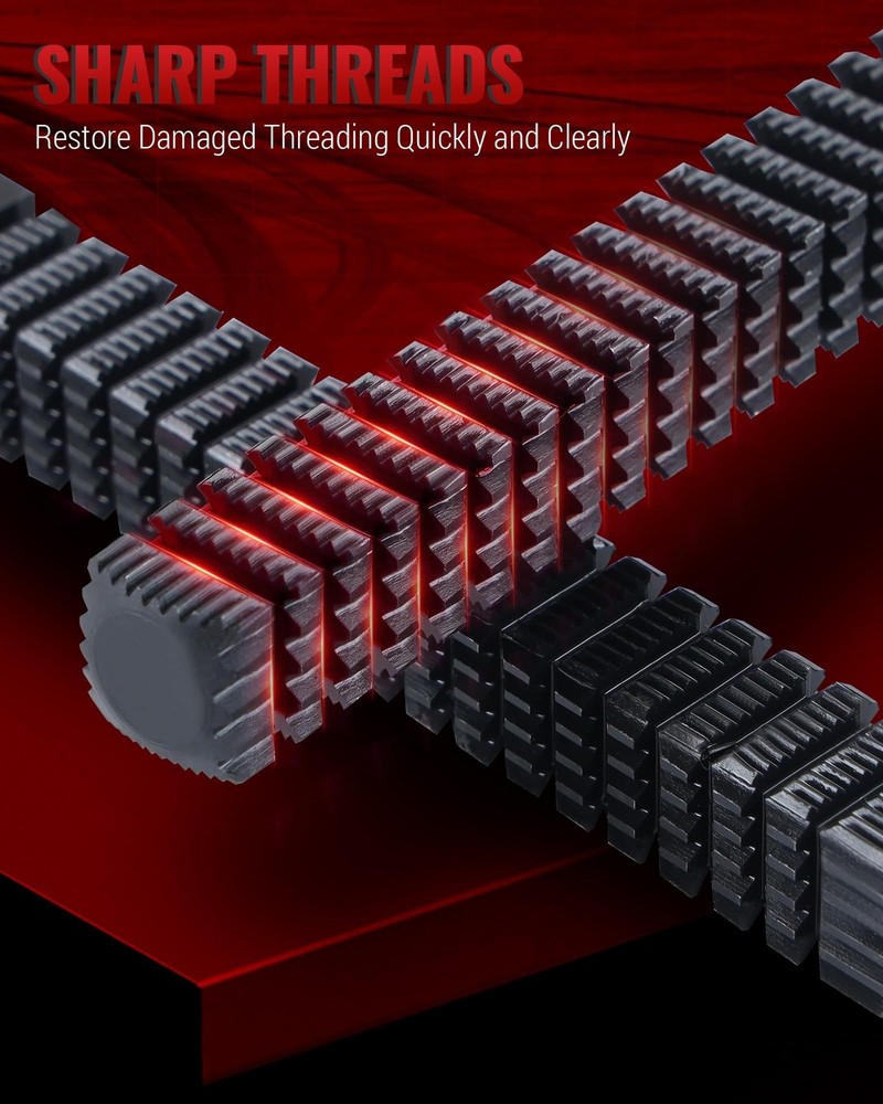 3-Piece Thread Restorer File Set, Thread Restoring Chaser Files, Thread Repai...