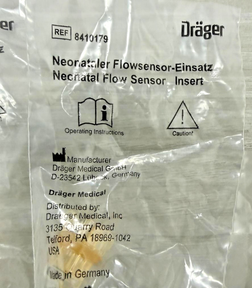 Drager 8410179 Neonatal Flow Sensor Insert x 5