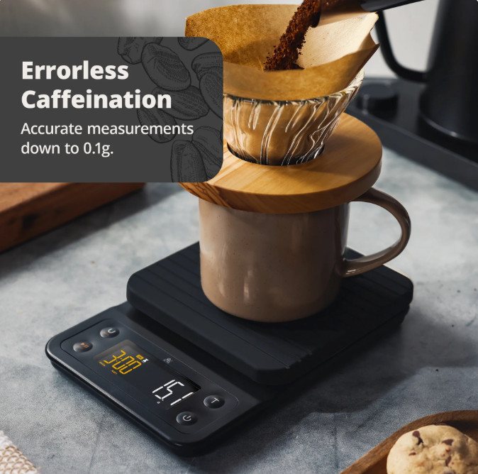 Coffee - Kitchen Digital Scale with Timer Small, Espresso , Food Scale