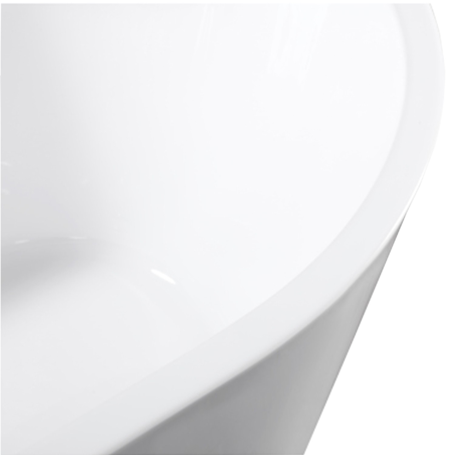 59 inch Bathroom Tub Made of Acrylic Glossy White Finish Freestanding Bathtub