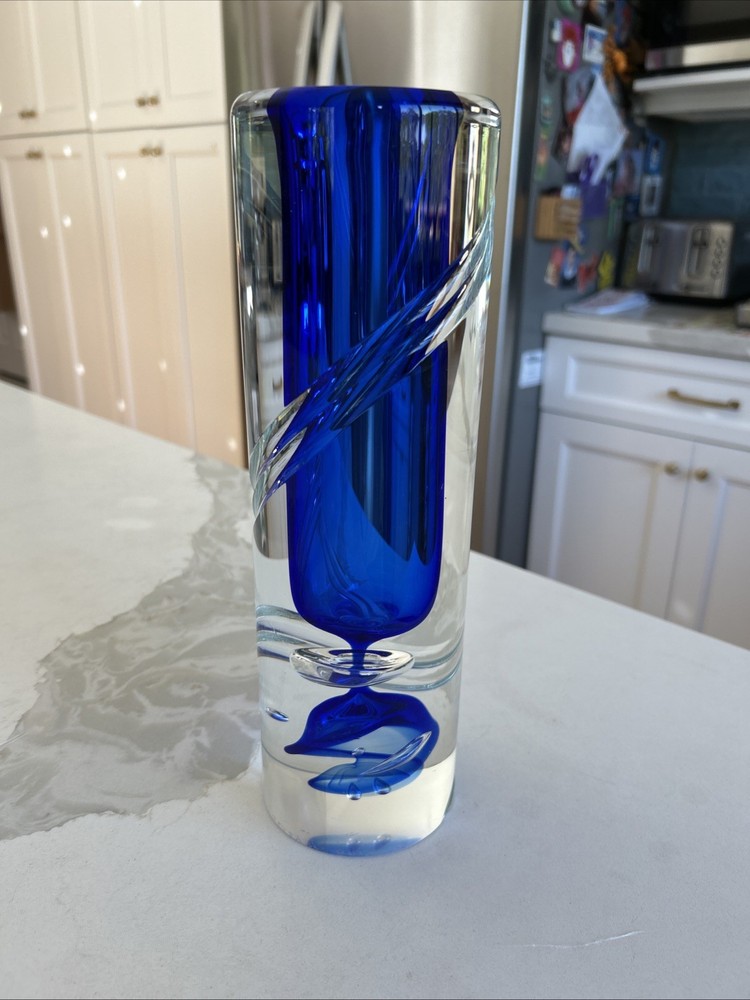 Design By Solnicka Heavy Blue Vase
