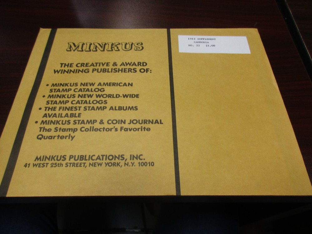 "MINKUS"  1983  SUPPLEMENT CAMBODIA  W/FREE SHP.