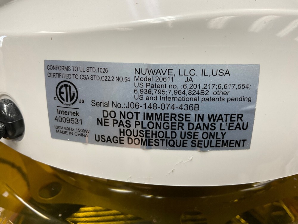 Nuwave Pro Plus Infared Large Oven Cooker Model # 20611