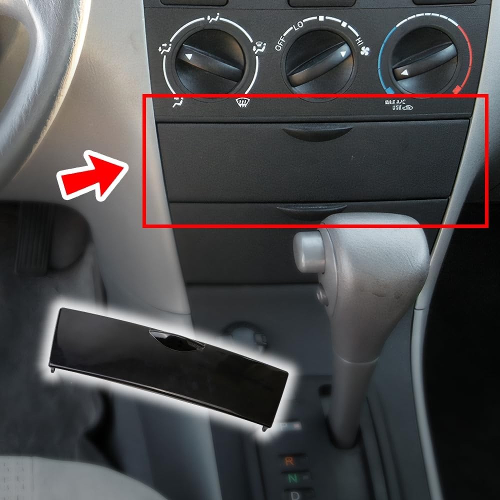 Black Front Center Console Storage Box Panel Cover For Toyota Corolla 2003-2008