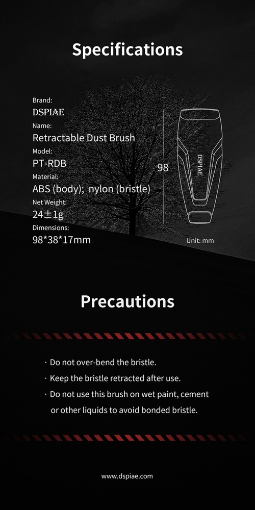 DSPIAE: Retractable Dust Brush - PT-RDB