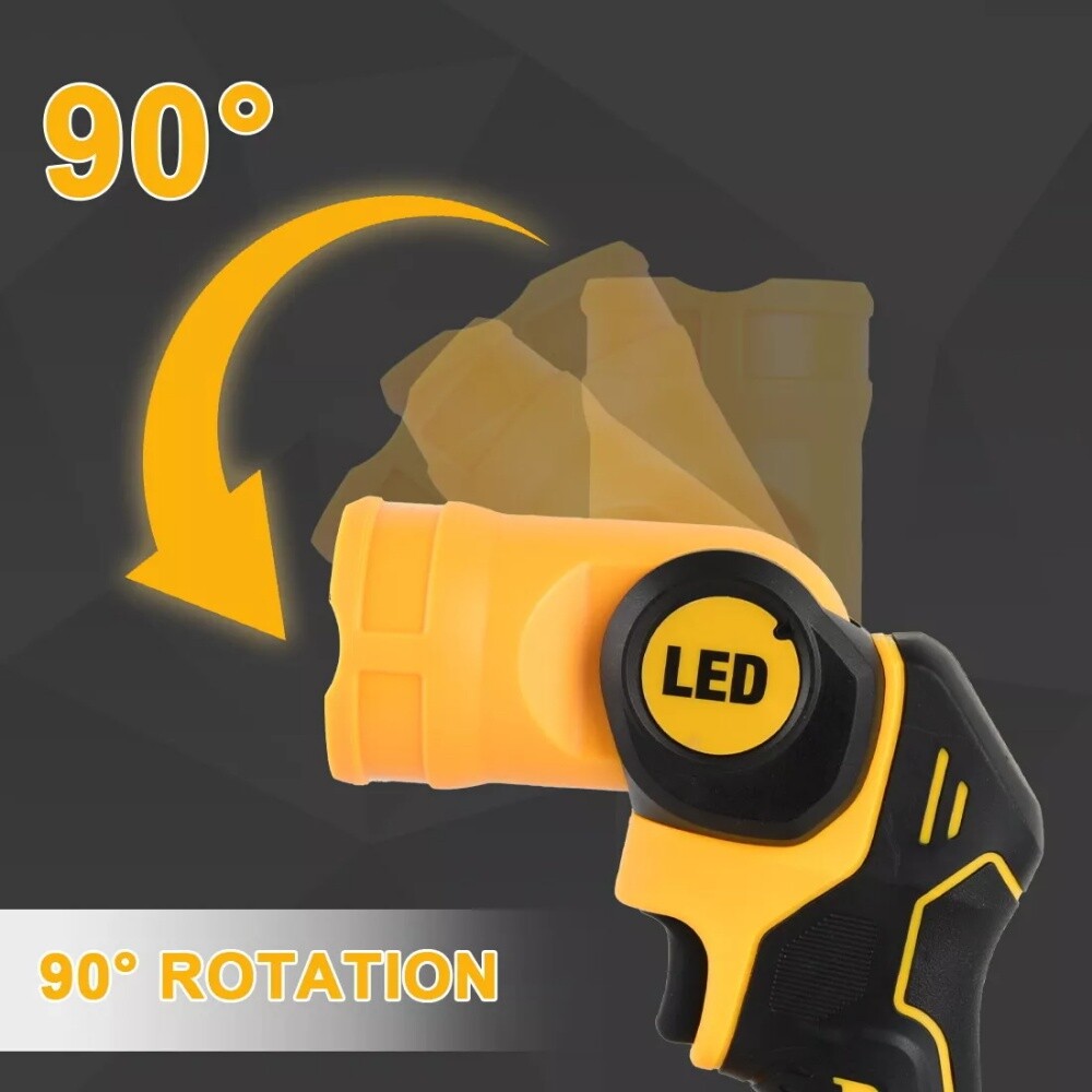 New LED Pivoting Flashlight Cordless Work Light For DeWALT LED 20V 20Volt MAX US
