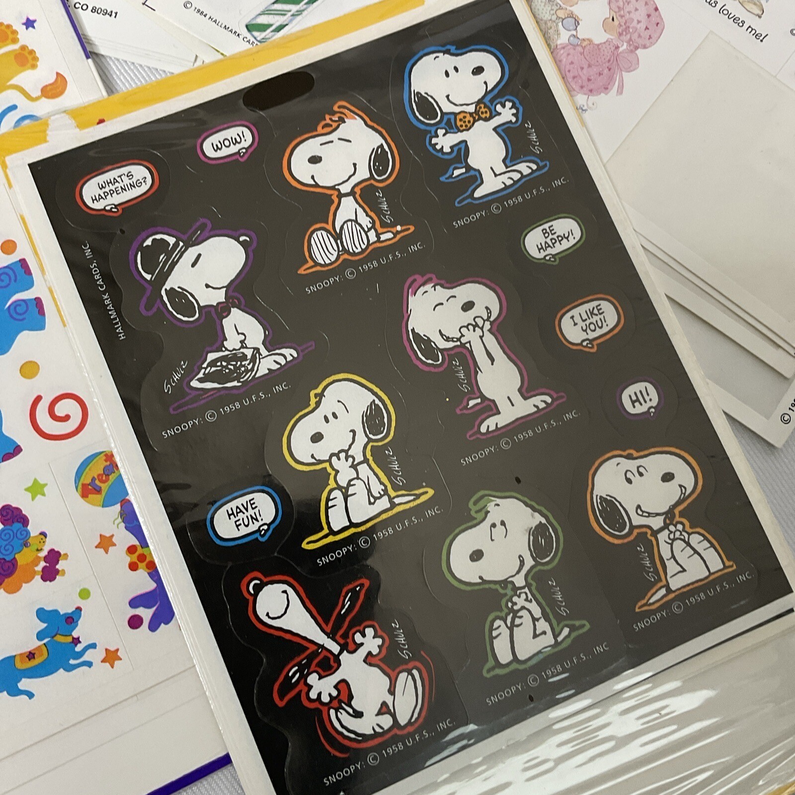 Lots Of Mixed Stickers New Old Stock And Partials Pooh Snoopy George Jungle