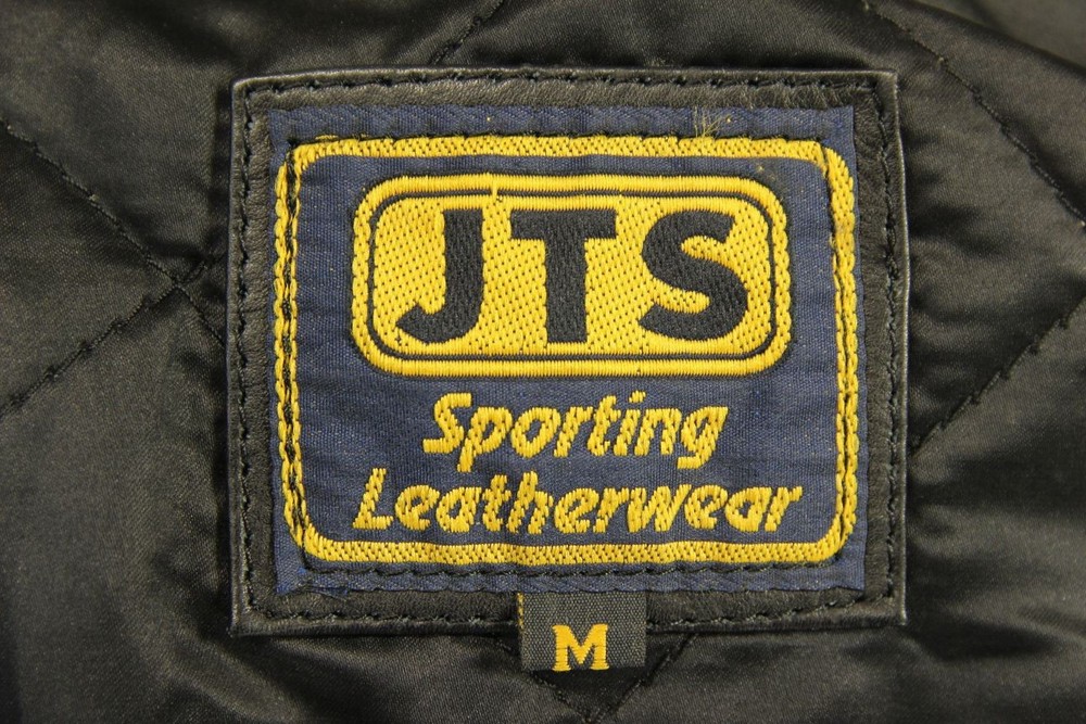 CLASSIC BLACK LEATHER JTS BIKER JACKET 40 INCH