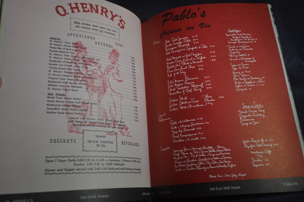 1962 *FIRST* Menu Manhattan Magazine *MAXIMS*