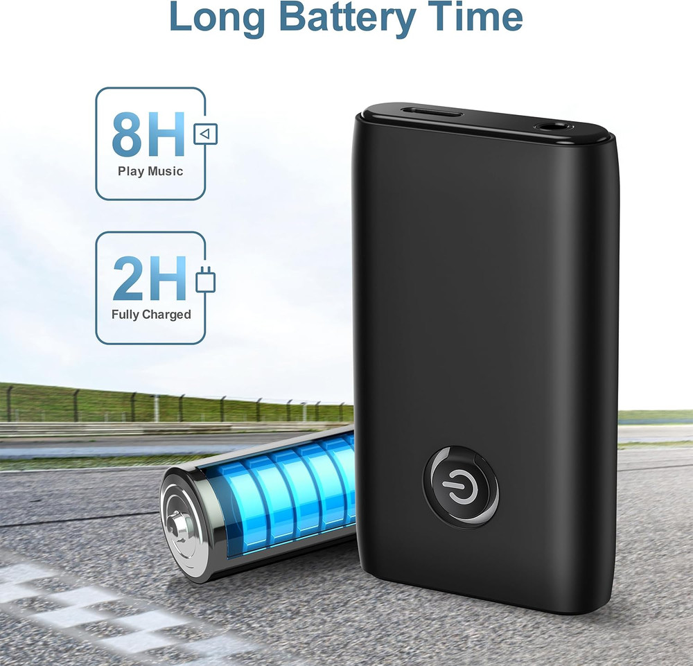 Aux Bluetooth Adapter for Car, Upgraded Bluetooth 5.3 Transmitter Receiver, Port