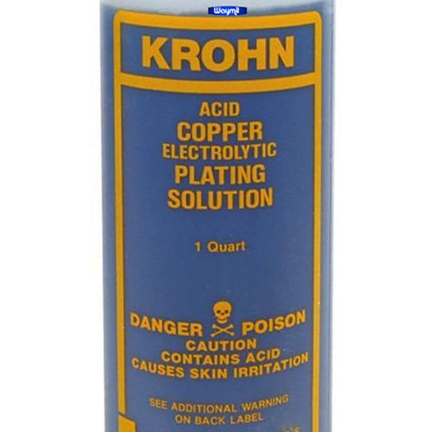 Krohn Acid Copper Electroplating Kit – 1 Quart Copper Plating Solution with P...