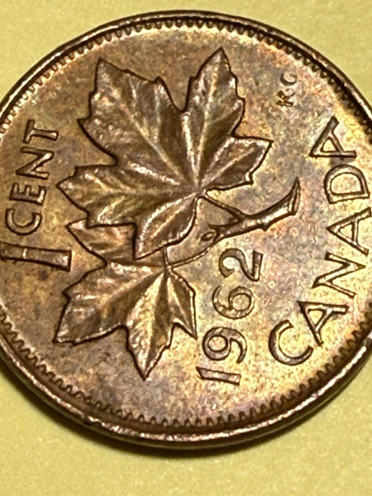 1962 Canada Penny -Rd -Circulated- Looking Coin