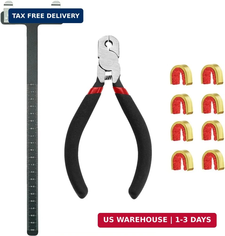 Archery Bow String Nocking Points Set with T Square Ruler Nocking Buckle Pliers