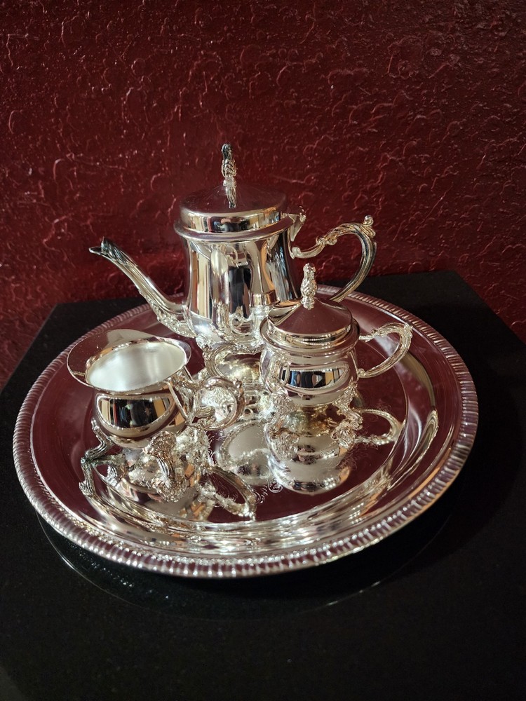 Silverplated Mini Coffee Set with Tray