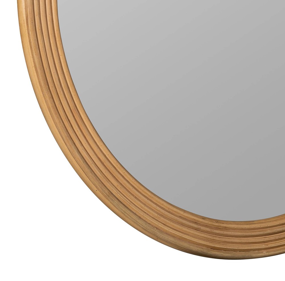 Cooper Classics Deena Natural 32" Round Wall Mirror