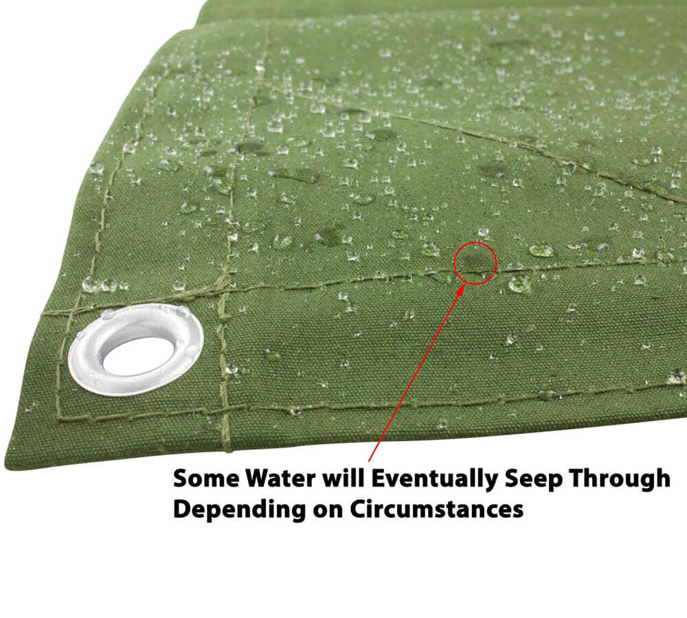 (2 Pack) 12' x 24' Canvas Tarp - Green