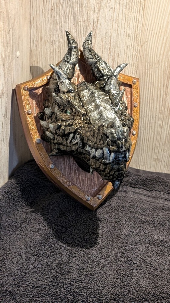 True Dragon Trophy Wallmount - 3D Printed