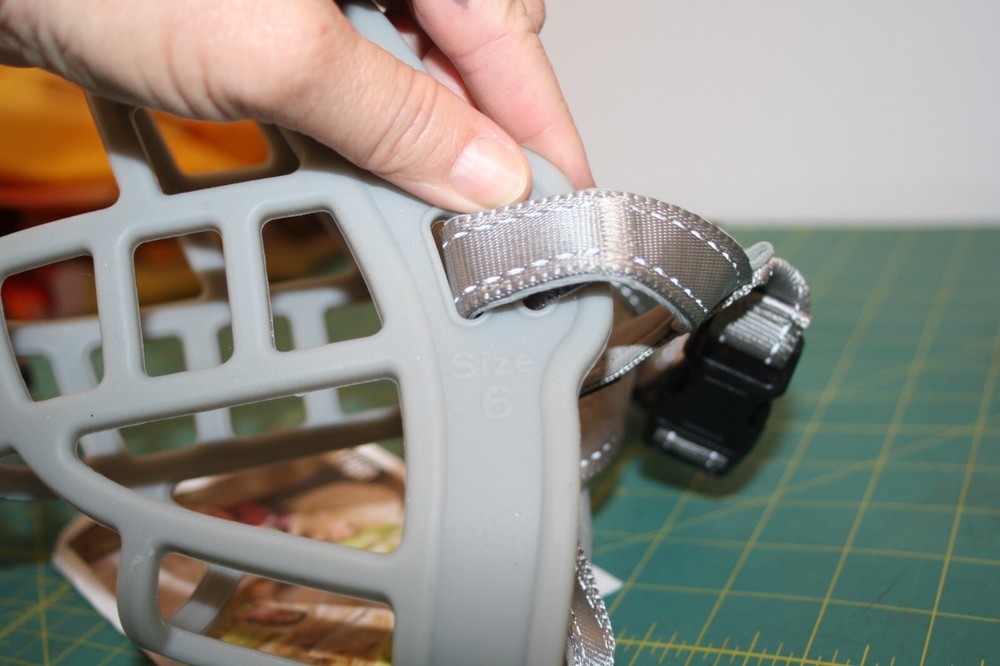 Fertgo Dog Muzzle Gray, Soft, and Breathable Size 6