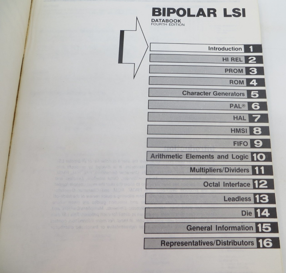 Monolithic Memories Bipolar LSI 1982 DataBook (1982 Paperback) vtg computer book