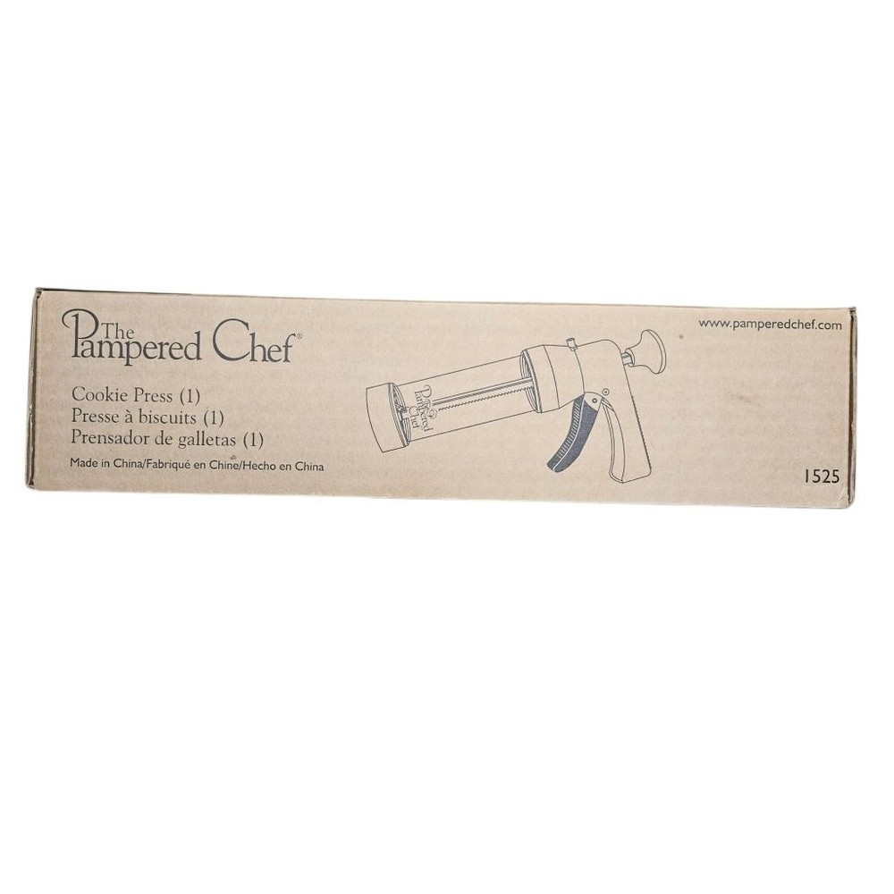 Pampered Chef Clear Gray Cookie Press Set