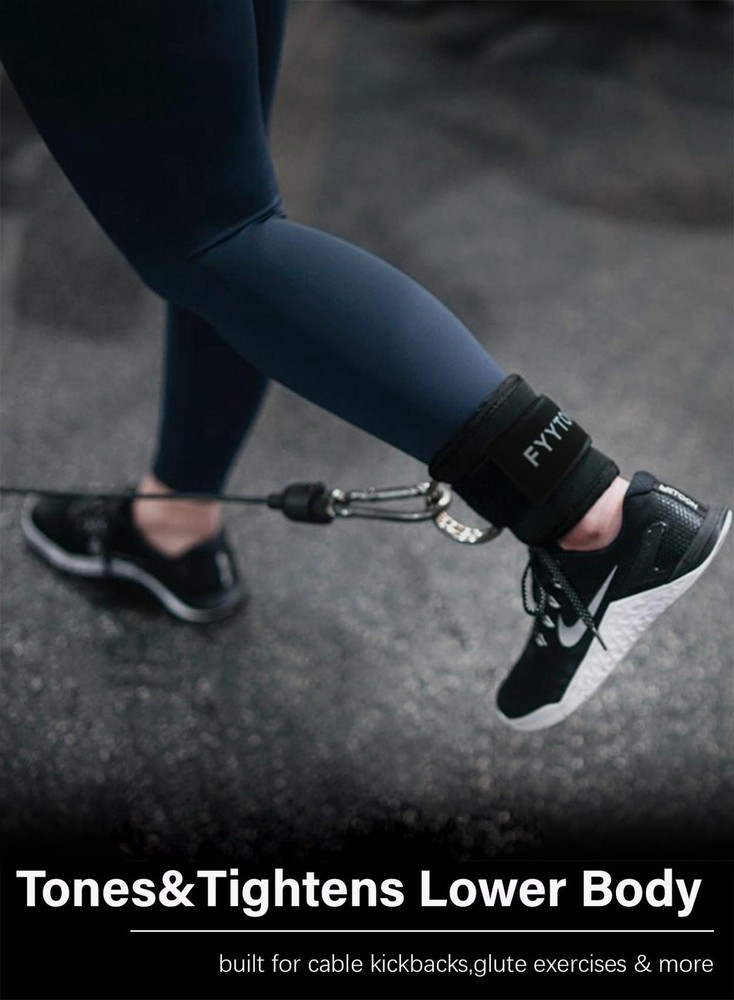 Ankle Strap(Pair) for Cable Machine, Ankle Cuff for Kickbacks, Leg Extensions...