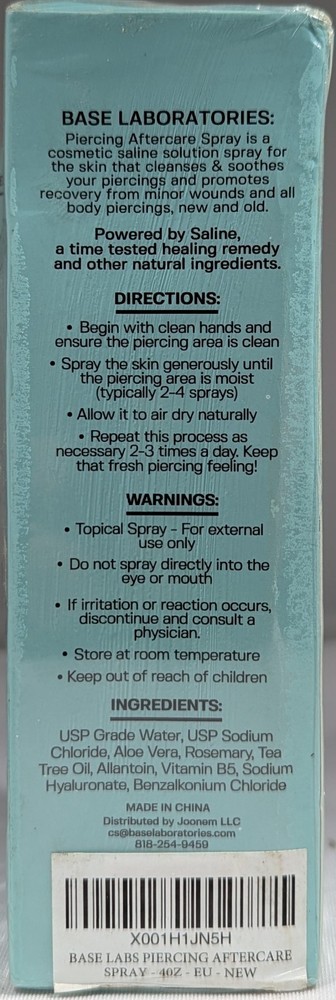 Base Laboratories Piercing After Care Spray, 4 oz.