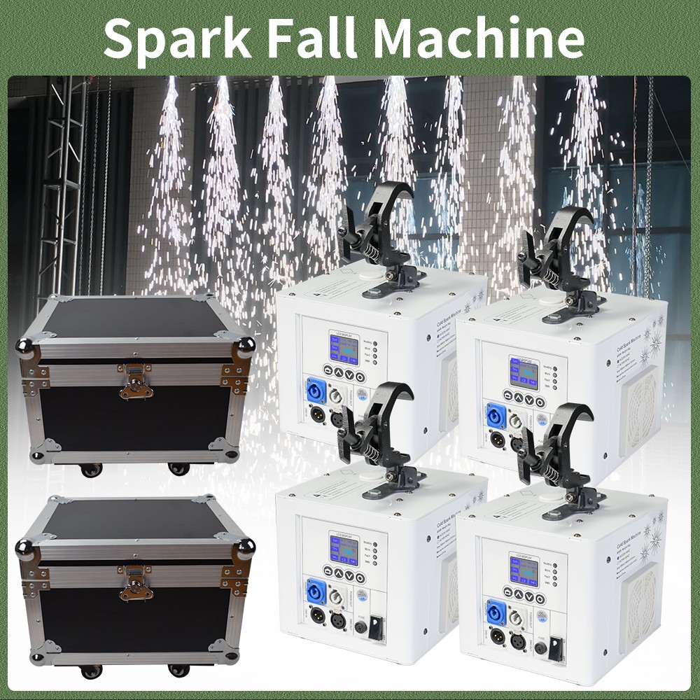 4Pcs 800W Waterfall Cold Spark Machine Spray Down Stage Effect Wedding Events