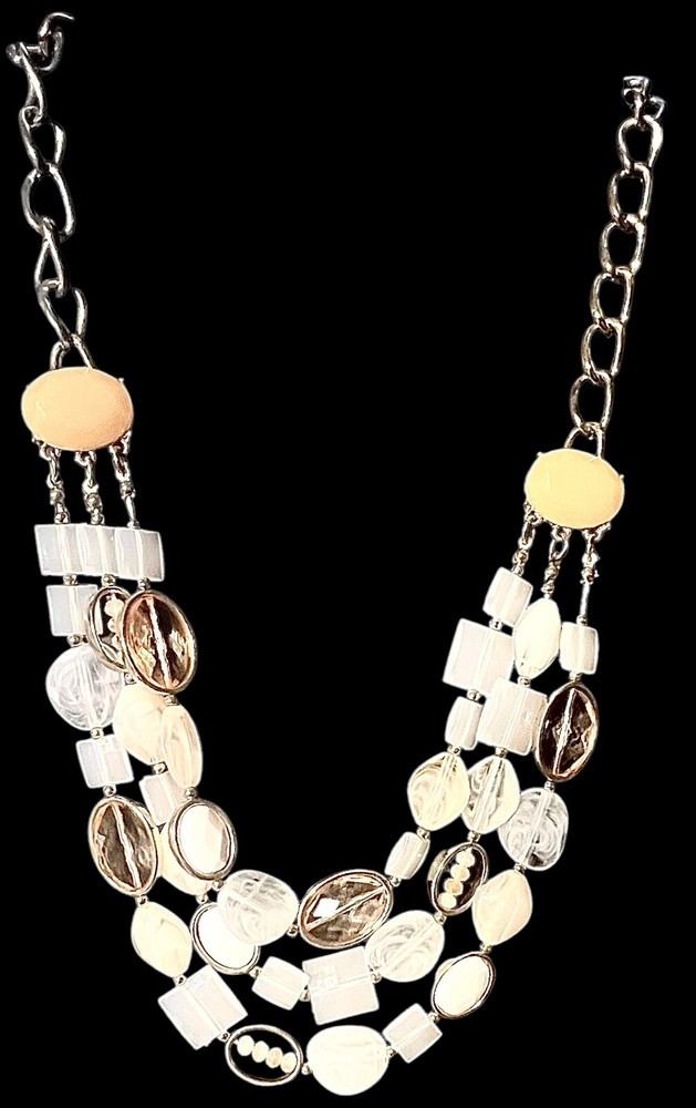 18-20” Adjustable Opaque Acrylic Multistrand Necklace