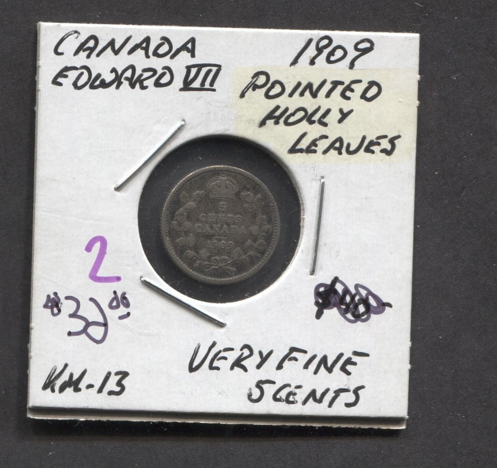 1909-Canada-/VF/ 5 Cents