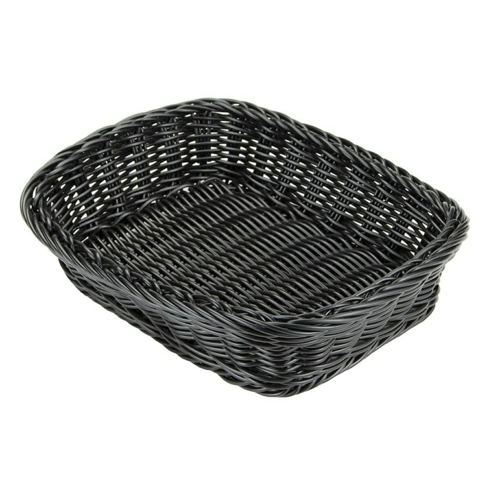 G..T. WB-1508-BK Rectangular Polyweave Bread Roll Serving Basket, 11.5" x 8.5...