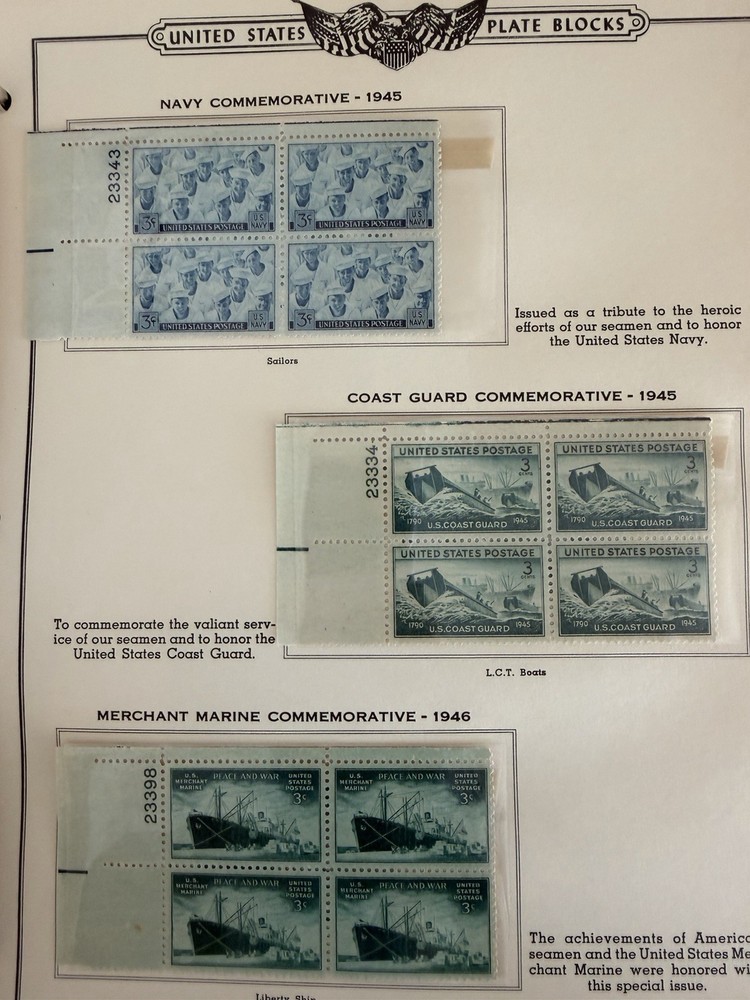 American Plate Block Album Volume II 1938-1950 Minkus Good Condition 26 Blocks