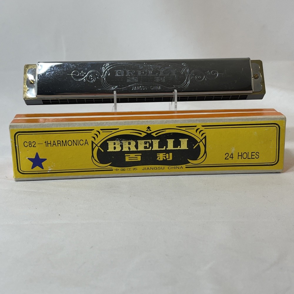 BRELLI 24 Hole HARMONICA C82 With Box Vintage