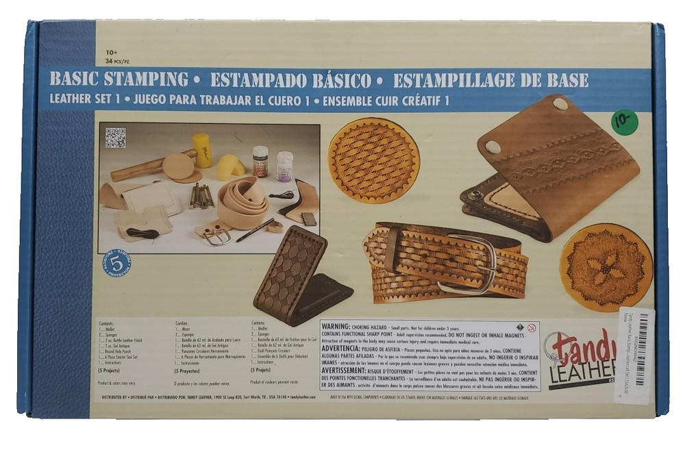 Tandy Basic Stamping Leather Set 1 ~ Includes 5 Leather Projects