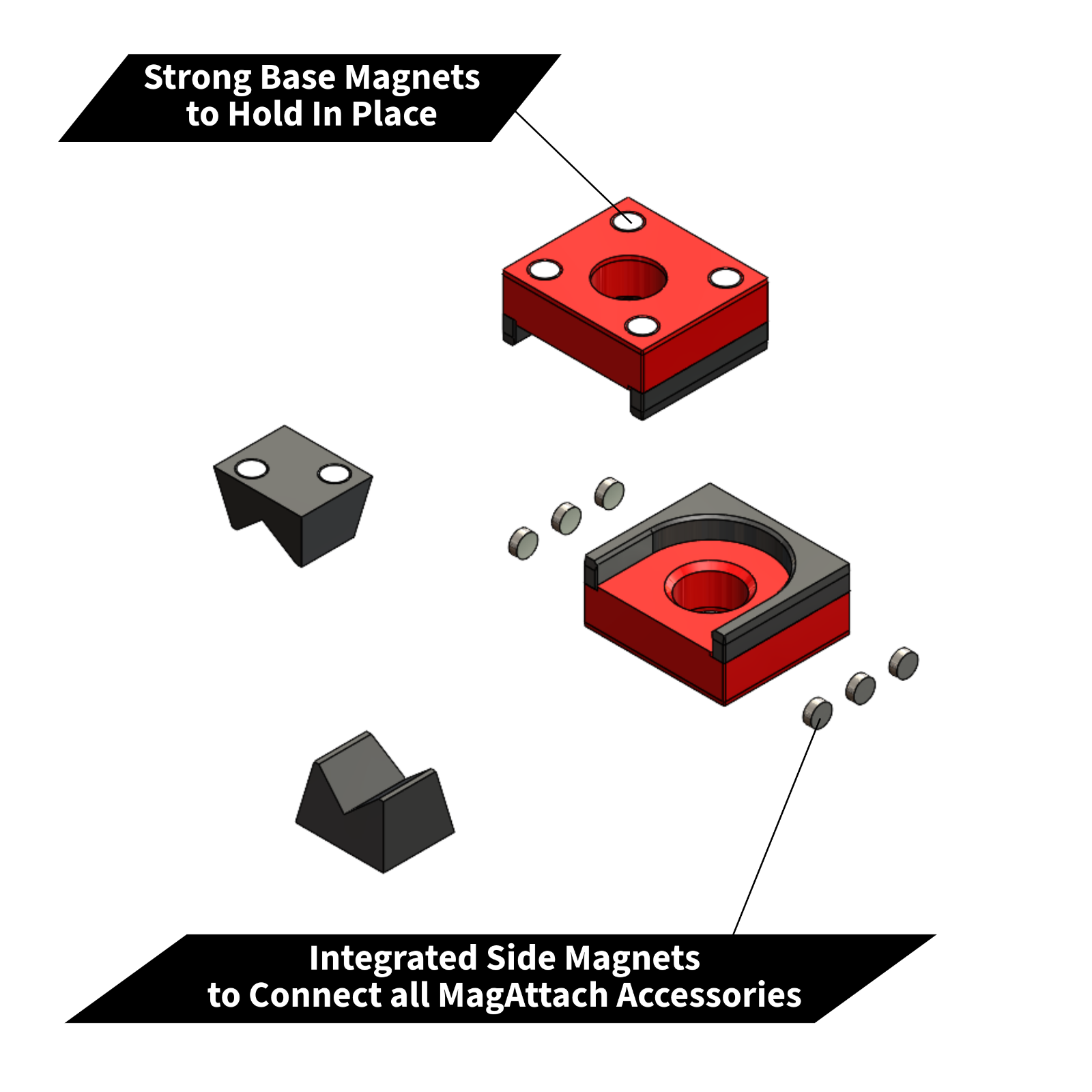MagAttach Magnetic Interconnecting Ratchet Organizers