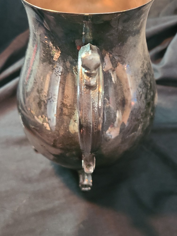 Vintage International Silver Co. footed Water Pitcher Silverplate