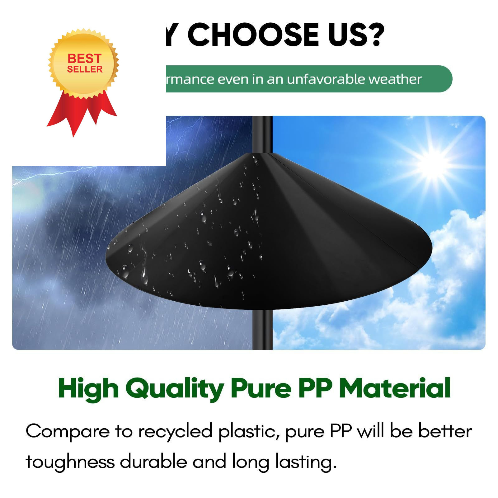 24-inch Large Squirrel Proof Bird Feeders for Outside Hanging,Outdoor Black