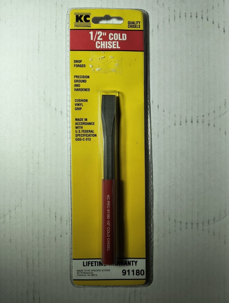 Cold Chisel 1/2" , Drop Forged, Cushion Vinyl Grip