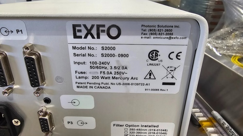 EXFO OmniCure Series 2000 UV Curing Light Source S2000