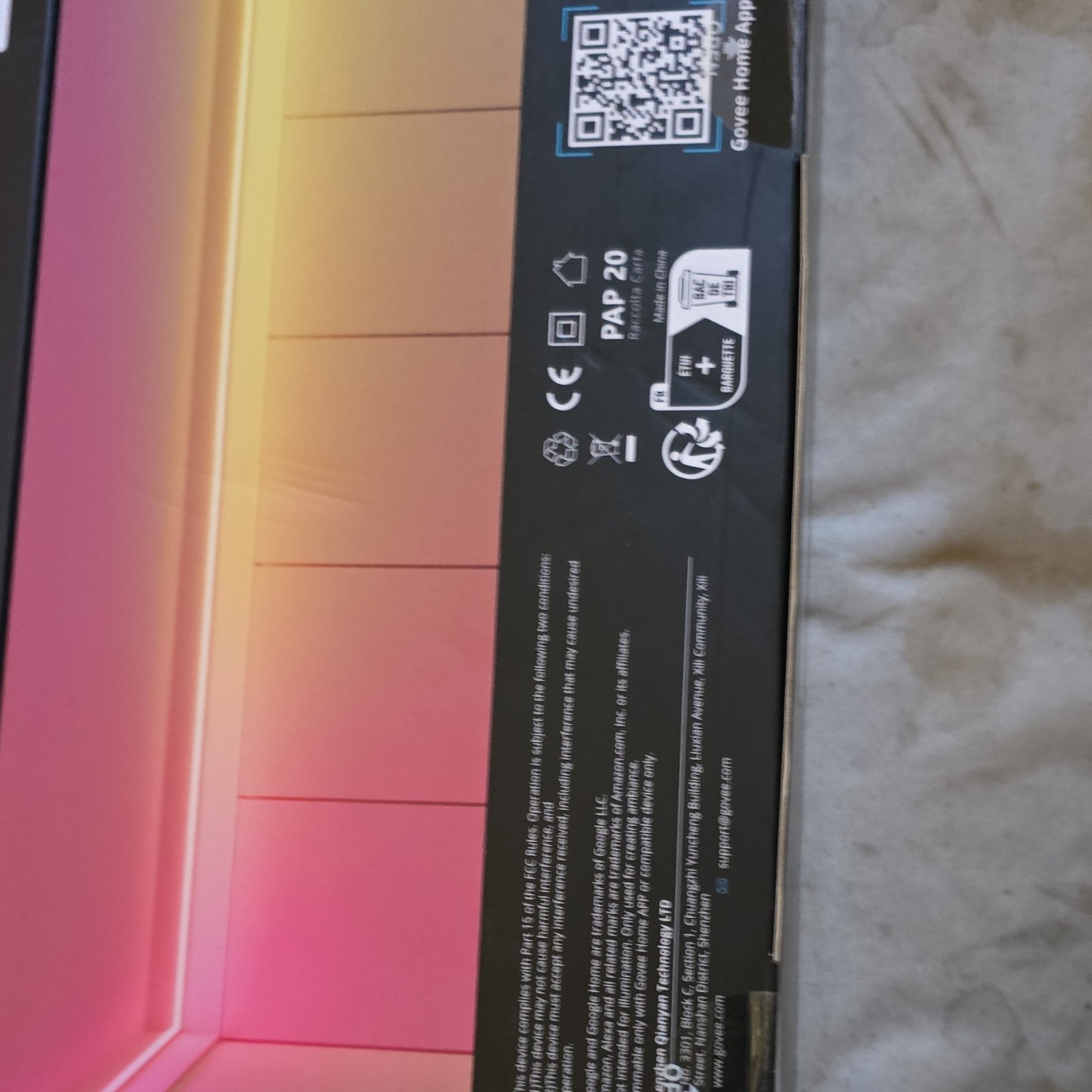 Govee LED Light Strip Multicolor With Cover Smart App Voice Control