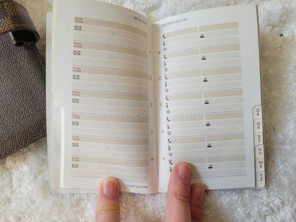 Used Louis Vuitton Damier notebook cover
