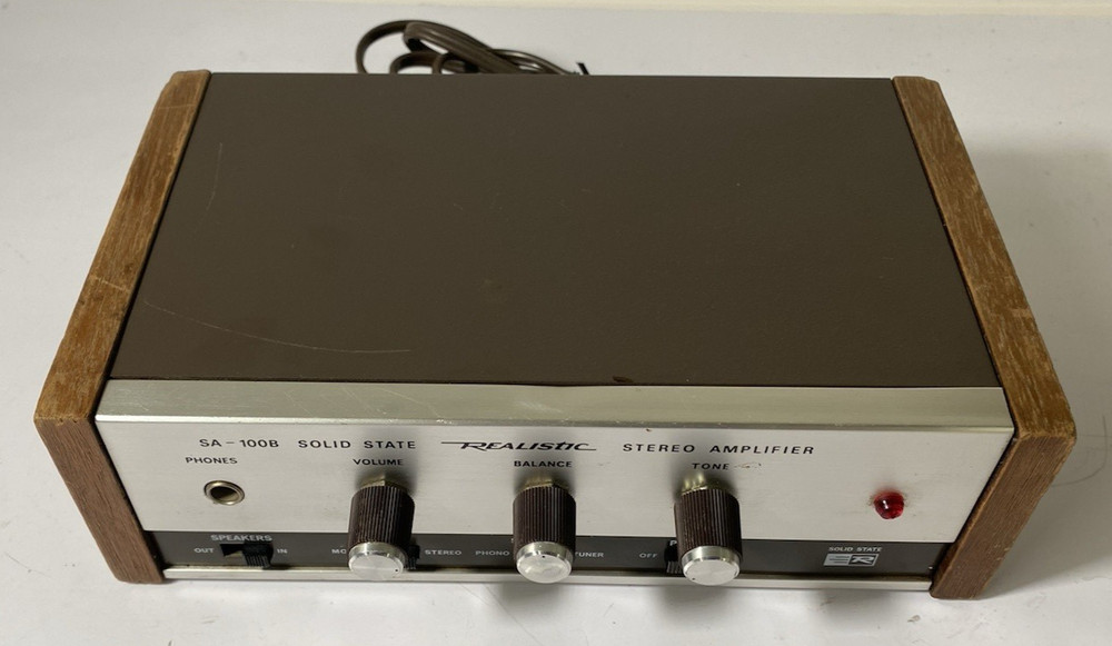 Realistic SA-100B Solid State Stereo Amplifier - SHOWN WORKING