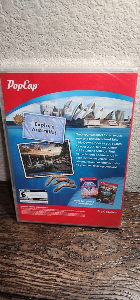 Pop Cap Vacation Quest Australia CD ROM, WIN MAC New Sealed