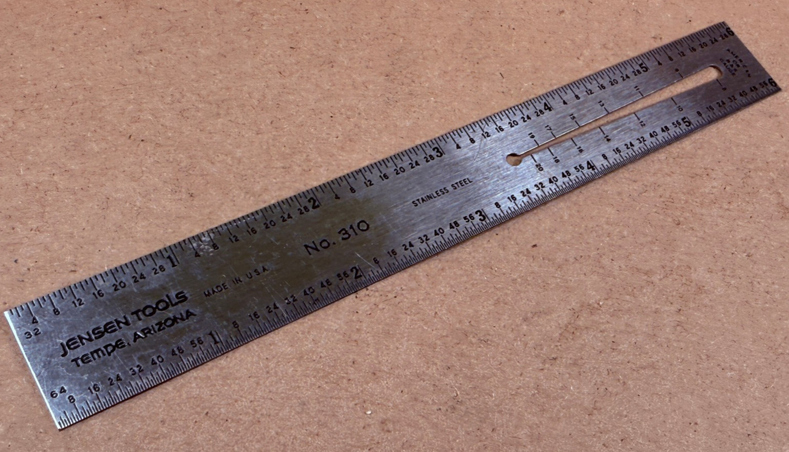 NICE - Vintage Jensen Tools Ruler American or B&S Gauge 310 Tempered Steel USA