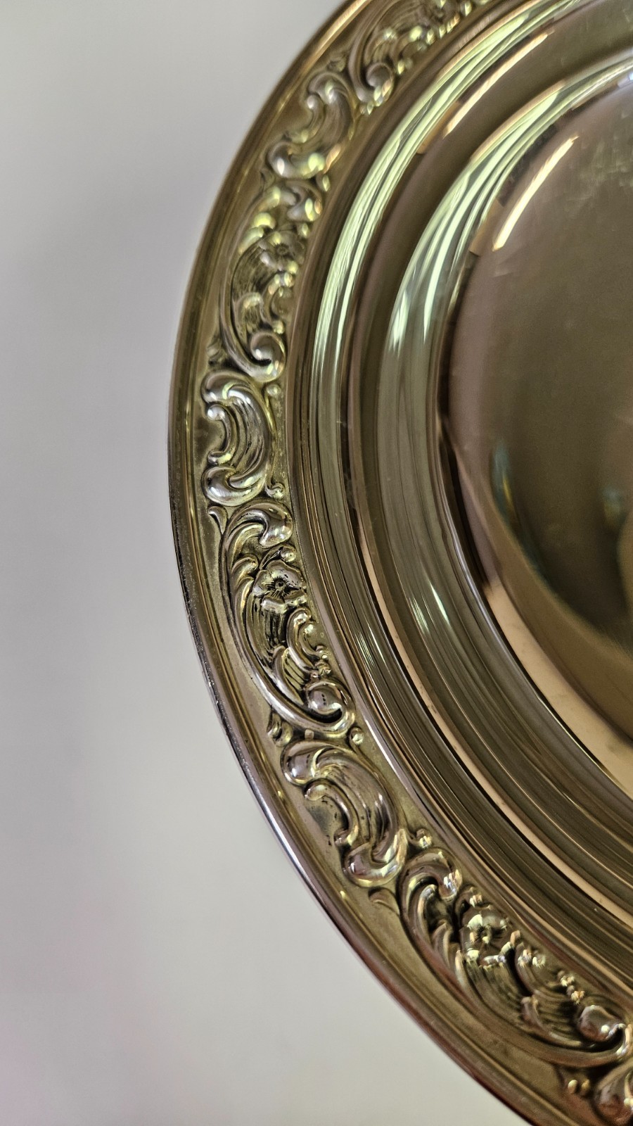 Vintage Gorham Sterling Silver Rose Scroll 1240 Pedestal Compote Candy Dish