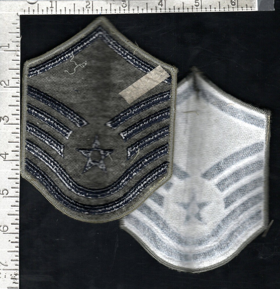 USAF patch chevrons rank (circa 2011-2021) 1 pair Master Sergeant ABU Chevrons
