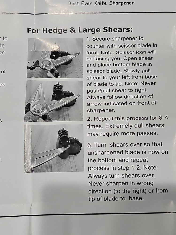 NEW SharpShark Knife & Scissors Sharpener Blue with Suction Base Pull Through