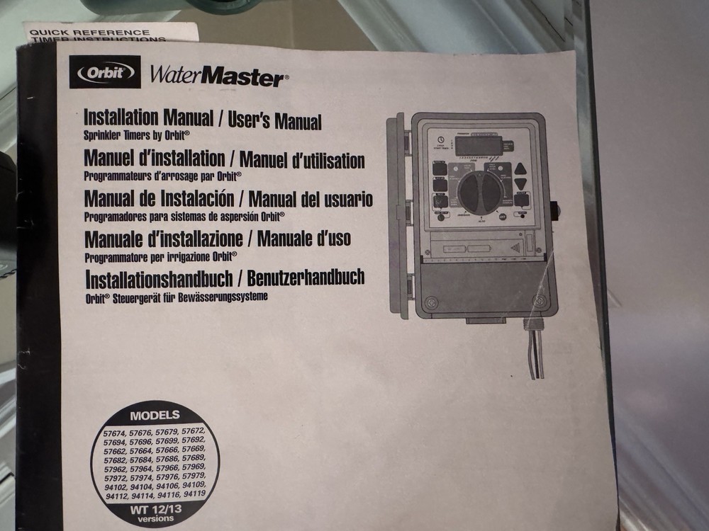 Orbit WaterMaster 9 Zone Sprinkler System Timer 9 Station Model # 57969